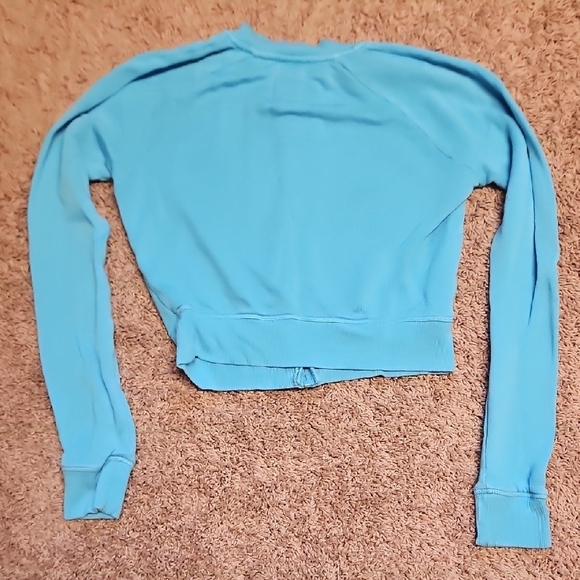 Skims French Terry Modal Zip Up- Cyan - Picture 9 of 11